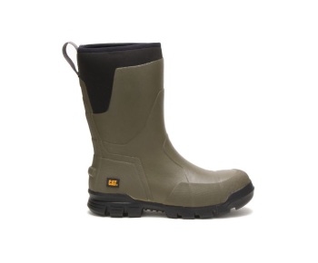 Caterpillar Kängor Sverige - Stormers 11" Steel Toe Work Boot Gummistövlar Herr Olivgröna XUT-471206